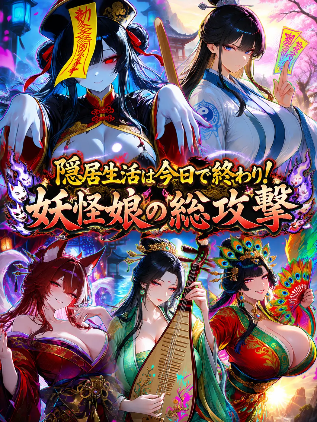 YodarexxxNTRxxx의 隠居生活は今日で終わり！妖怪娘の総攻撃
