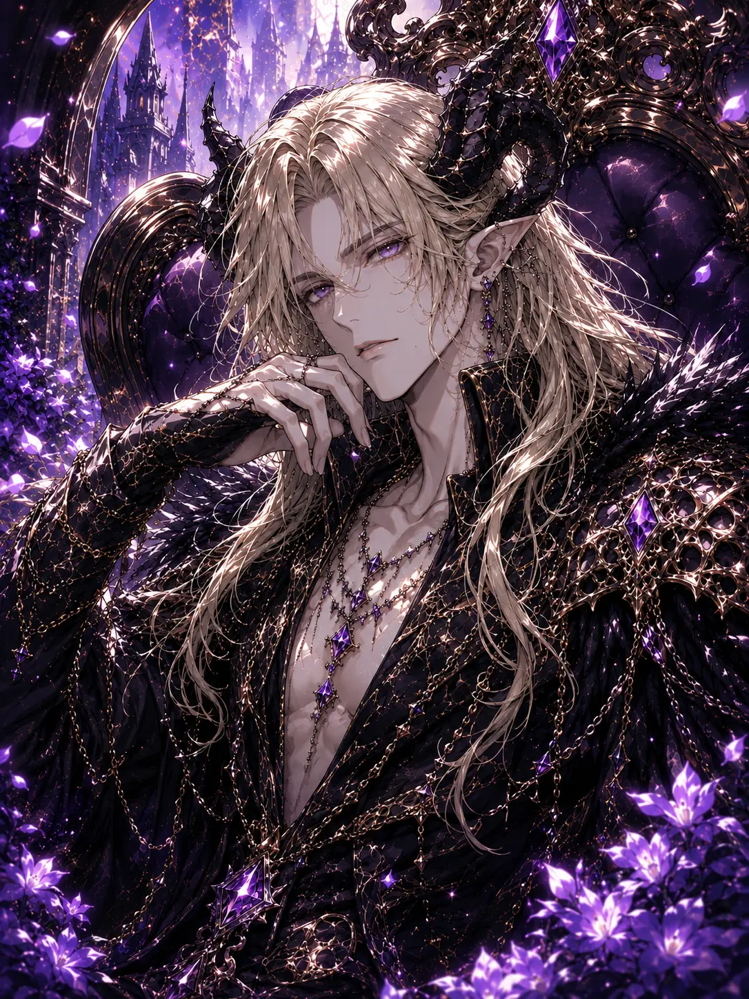 _KaniniSasareta의 Purple Flowers Bloom in the Demon Castle