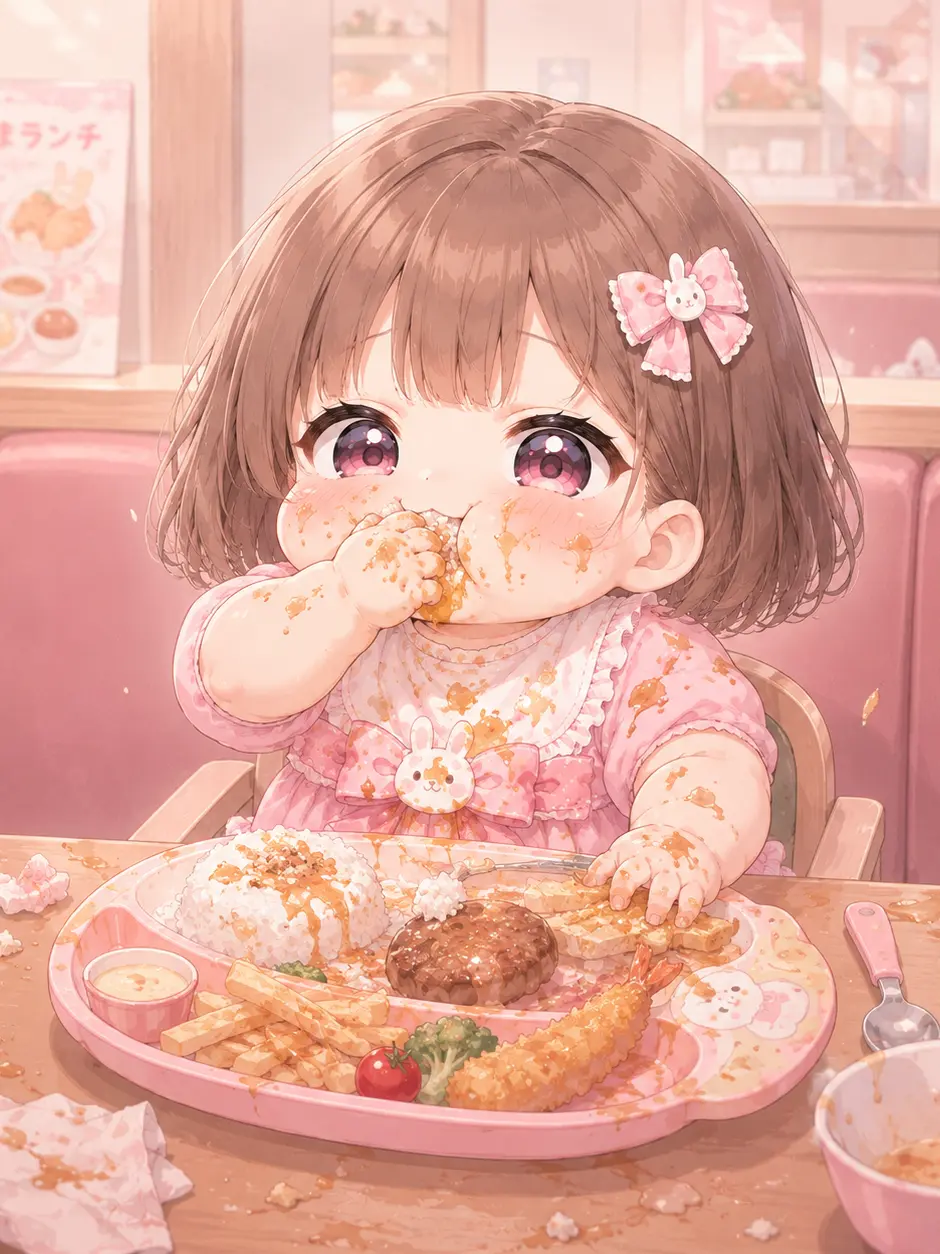 NearIce7923의 イヤイヤ期のめいちゃん(レストラン編)