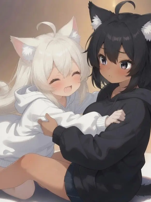 ShrillPlate2746의 子供が欲しい白猫と黒豹