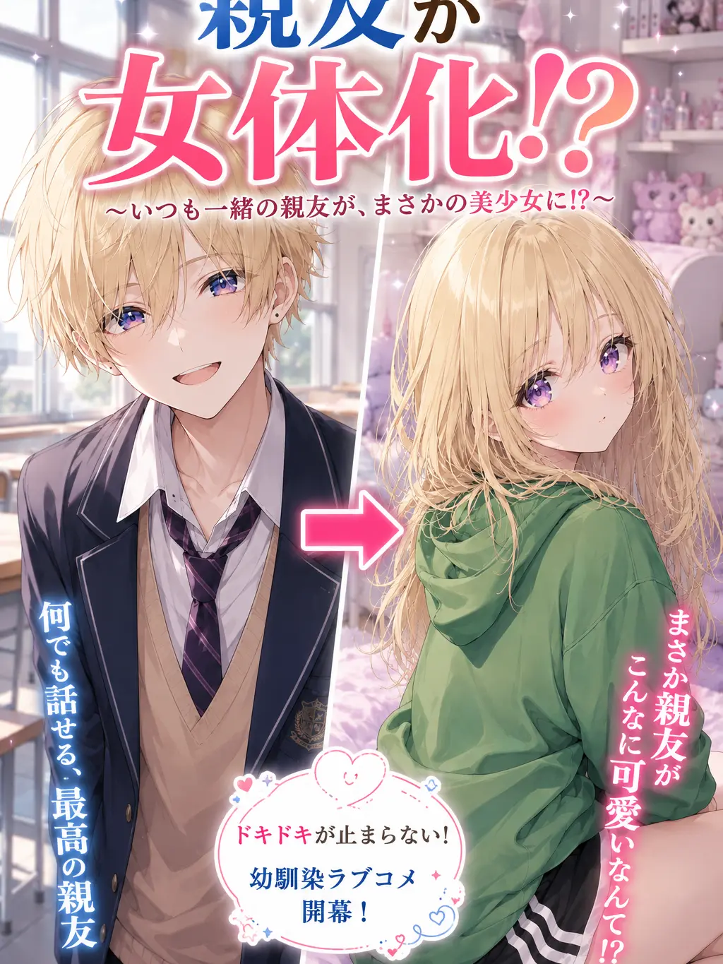 maru_43의 女体化した親友が無自覚すぎてやばい！？