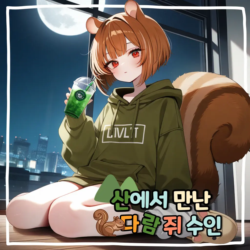 Tumyeongsatan의 산에서 만난 다람쥐 수인