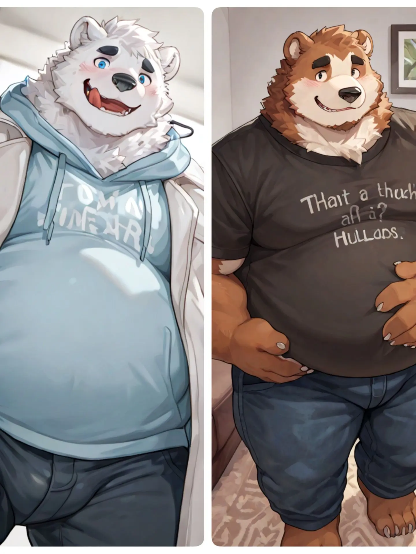 ASAHI_Aichat의 白熊🐻‍❄️と茶熊🐻に挟まれて