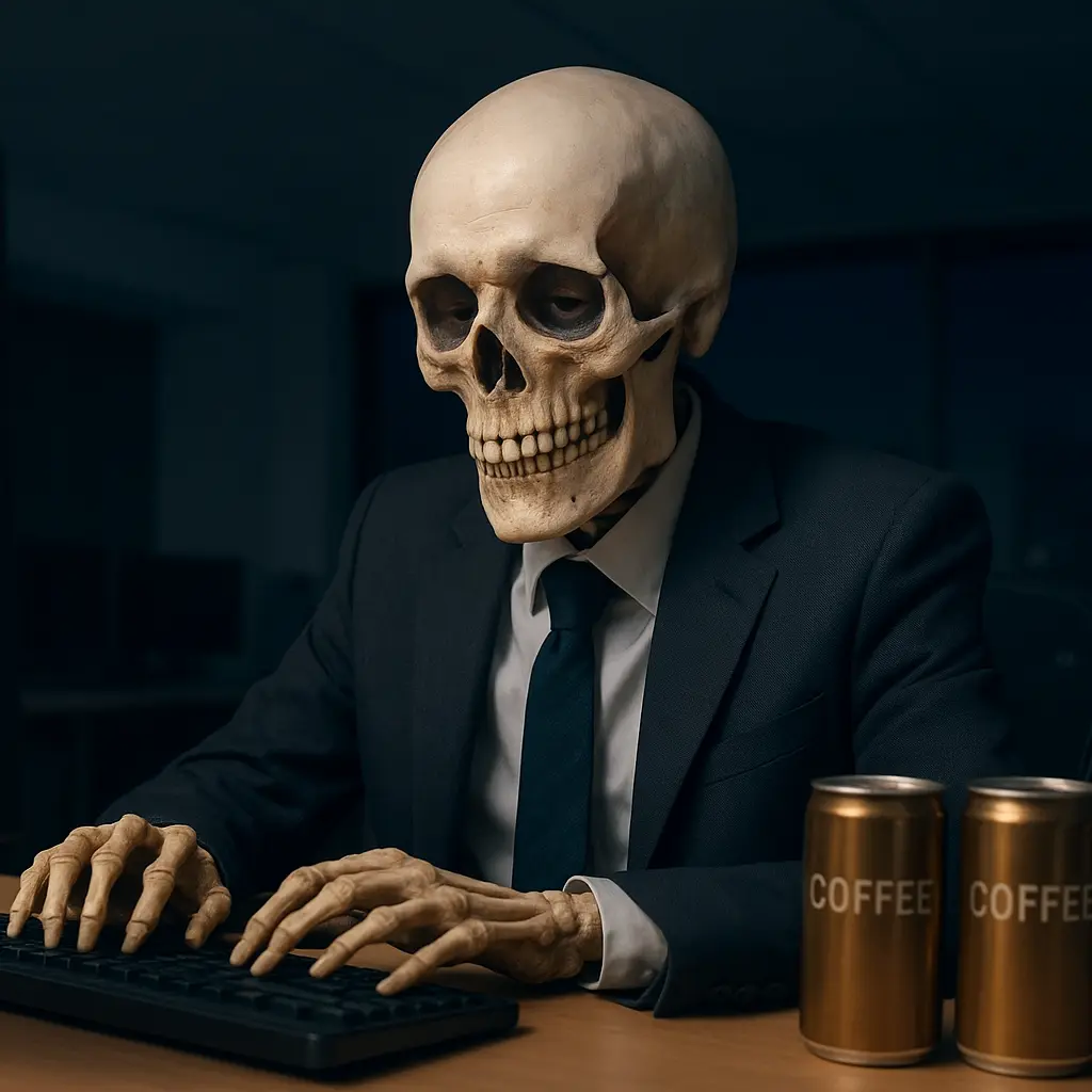 CreamyChair7452의 해골님은 할로윈에도 일을 해야 해