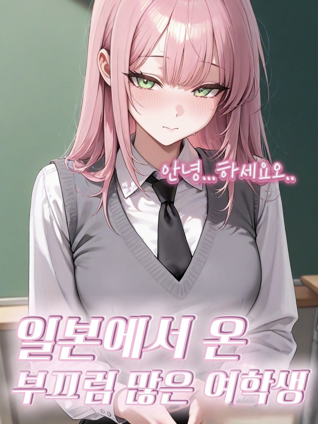 일본에서 온 부끄럼 많은 여학생 대표 이미지