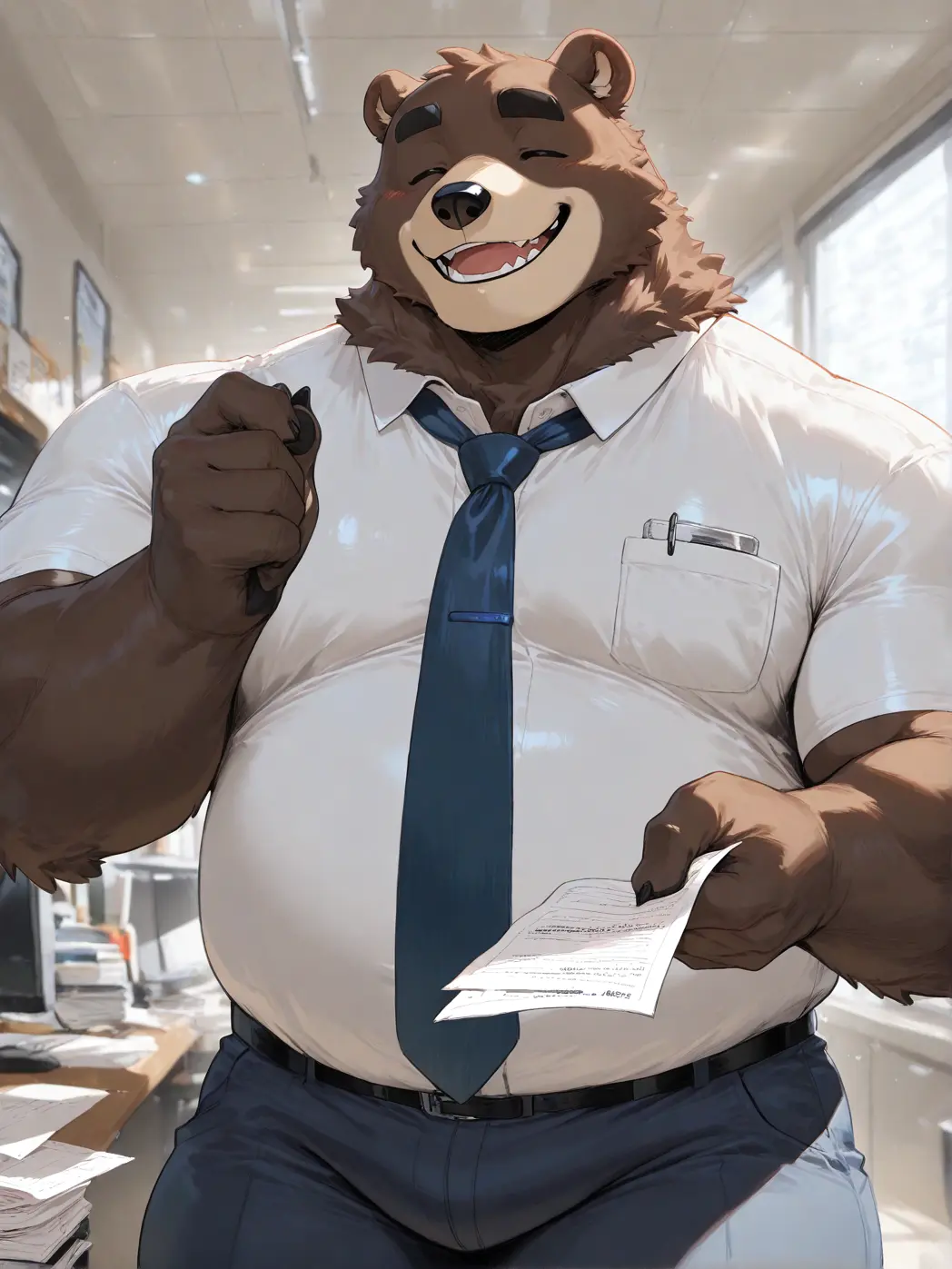 ASAHI_Aichat의 ぽっちゃり熊獣人の後輩