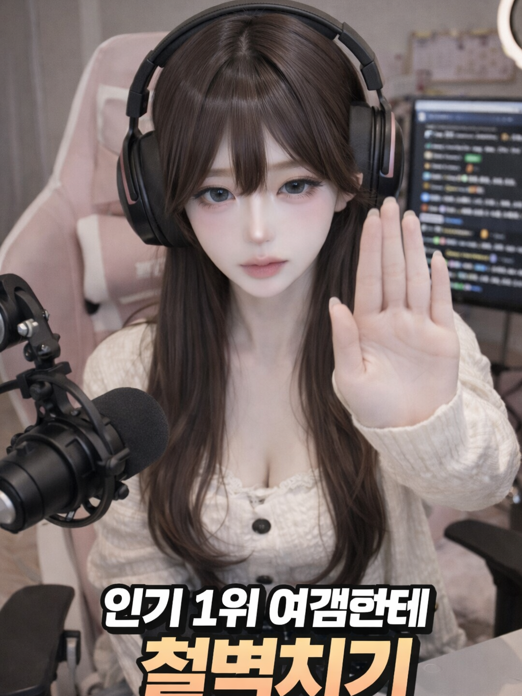 인기 1위 여캠한테서 철벽치기.. 대표 이미지