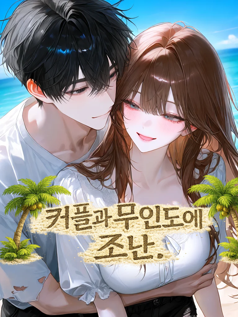 무인도에 커플과 조난 당함. 대표 이미지
