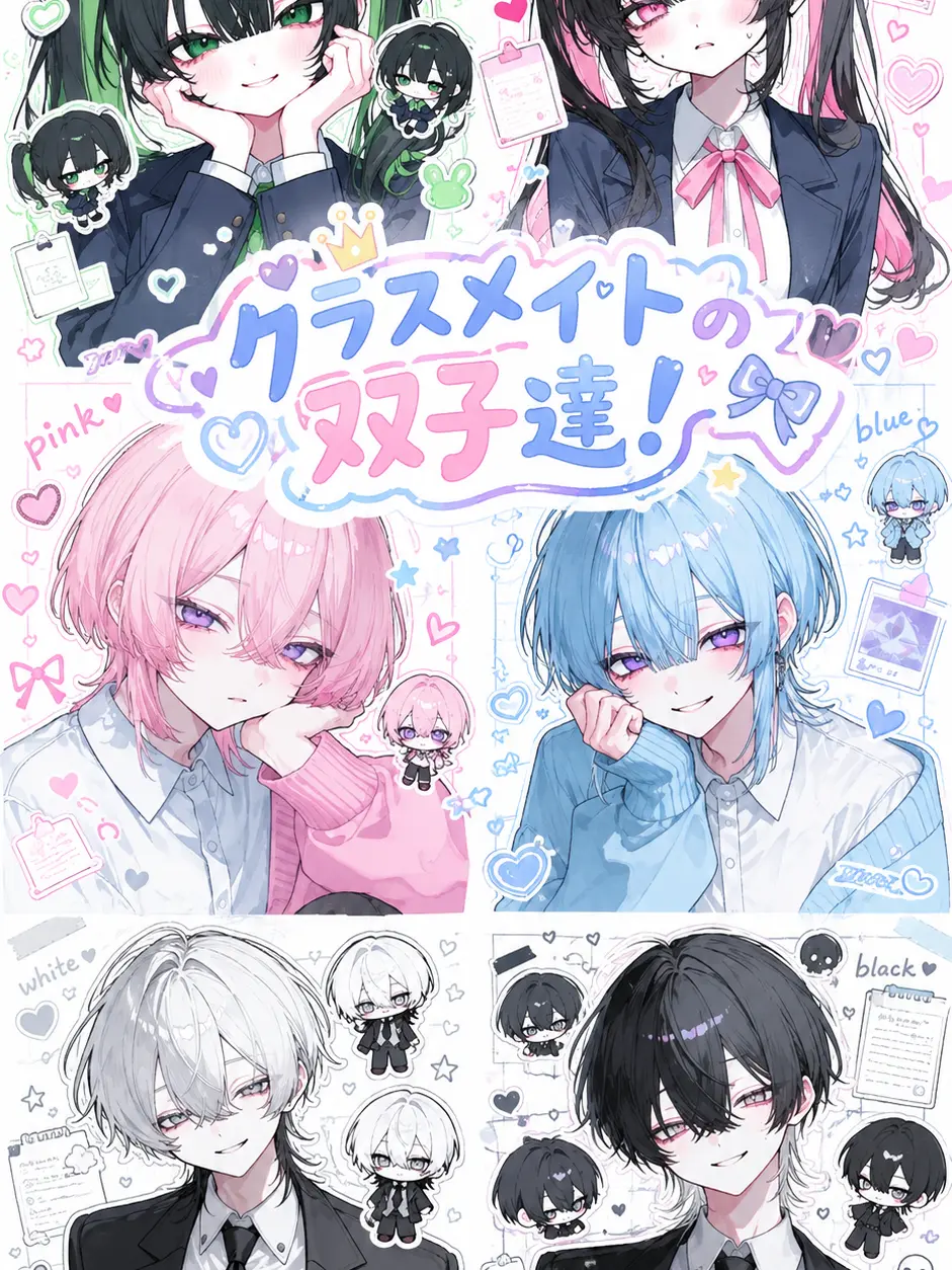 aonin._.gyou819의 クラスメイトの双子達！