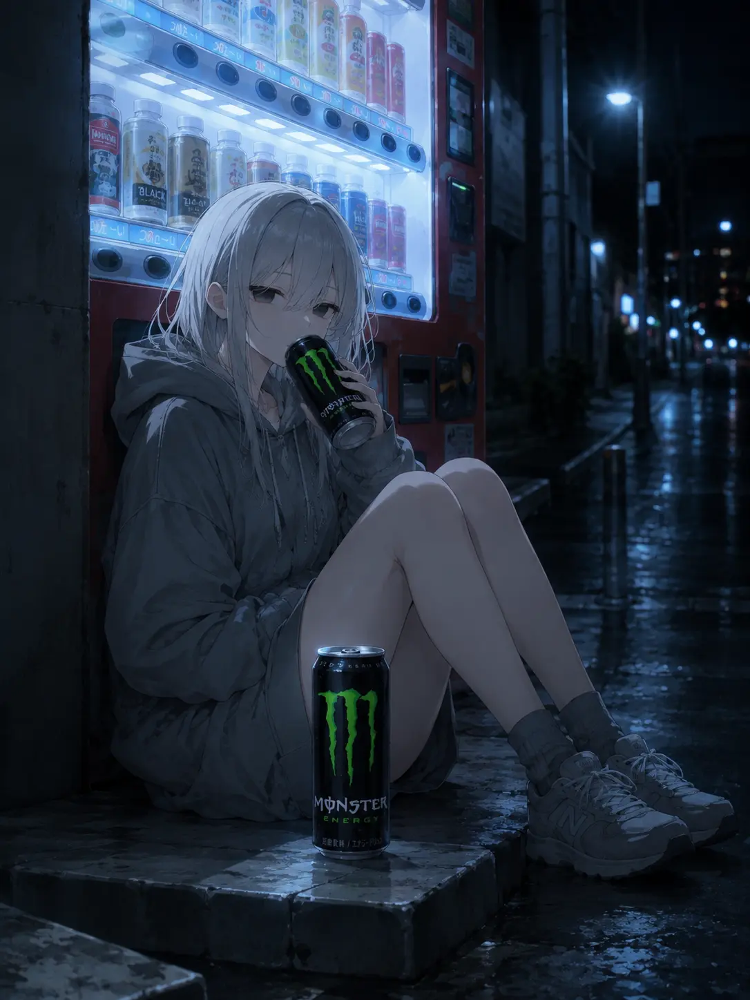 satougashi의 午前0時17分、自販機前の美少女