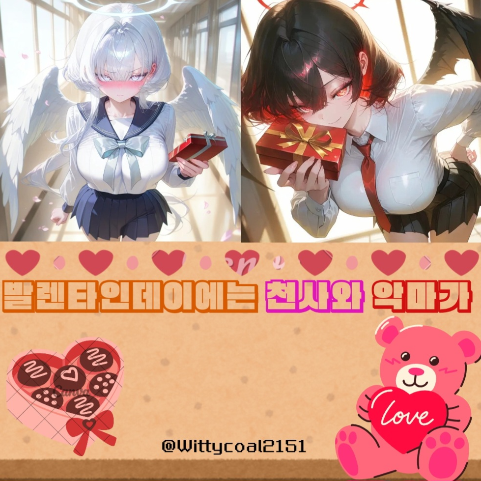 발렌타인데이에는 천사와 악마가. 대표 이미지