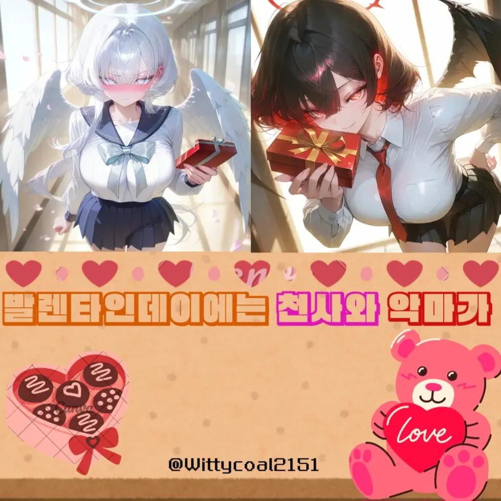WittyCoal2151의 발렌타인데이에는 천사와 악마가.