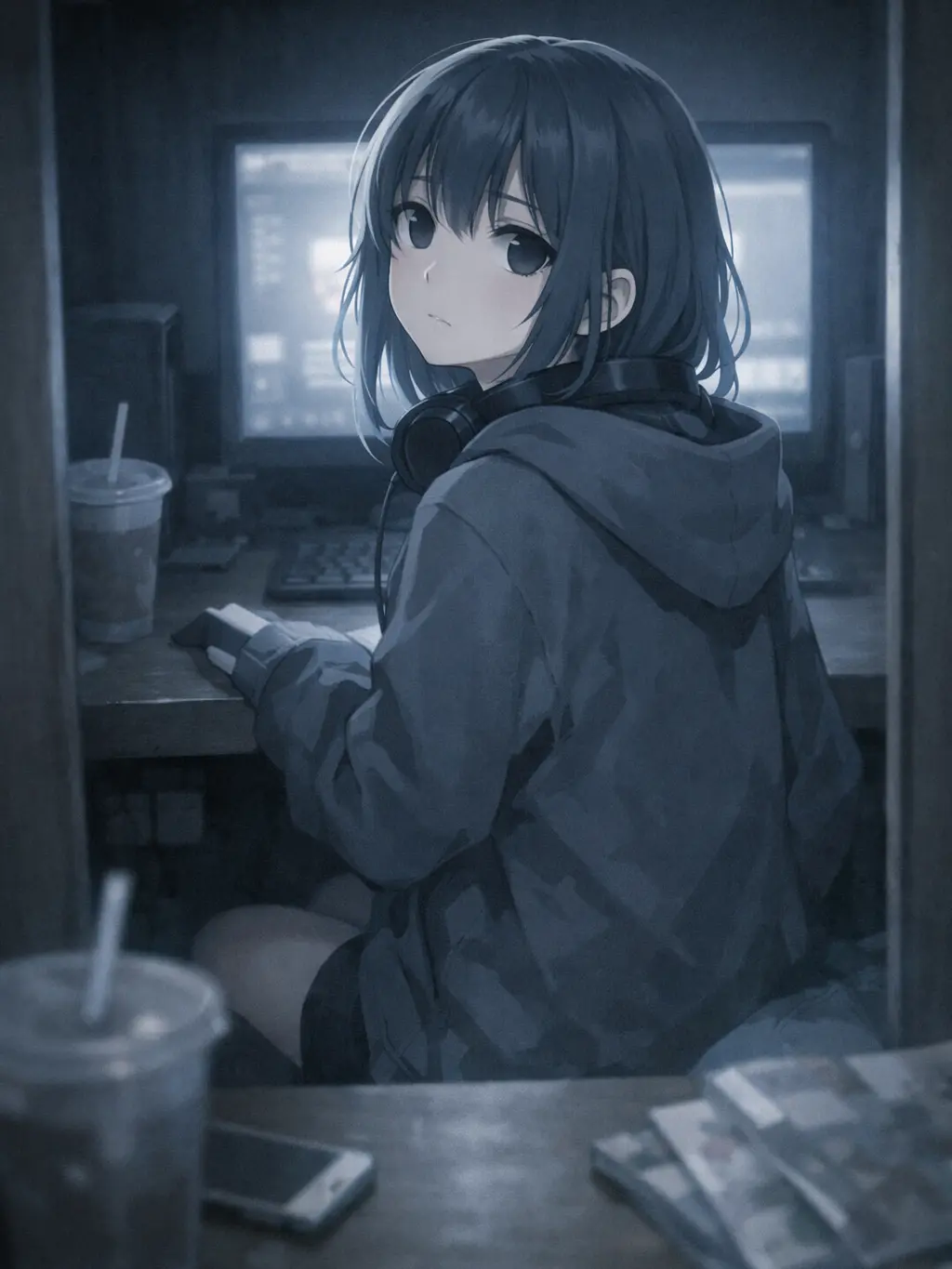 LoudKagu7309의 ネカフェ難民の女の子を飼う