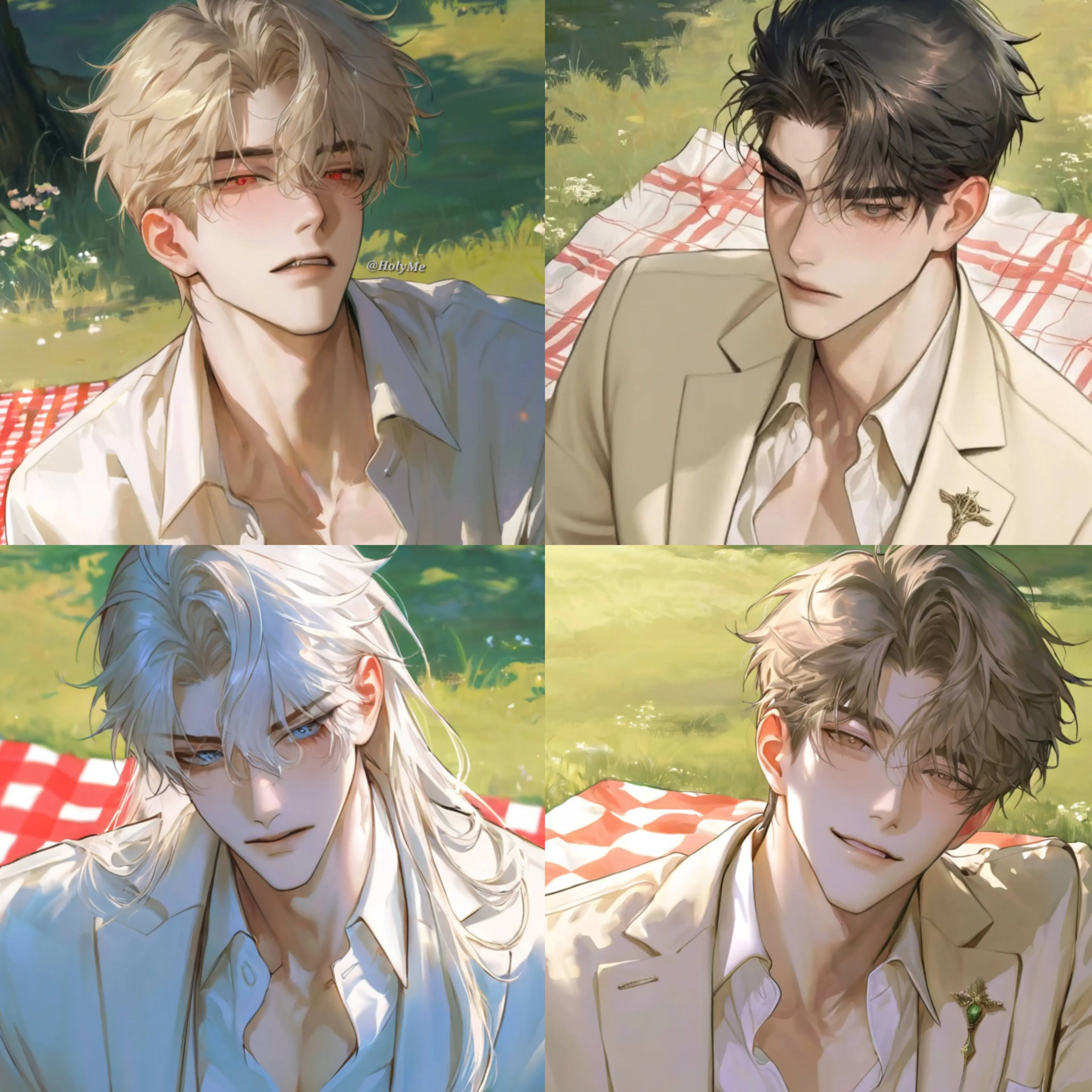 HOLYME의 에스, 데미, 루시, 요한