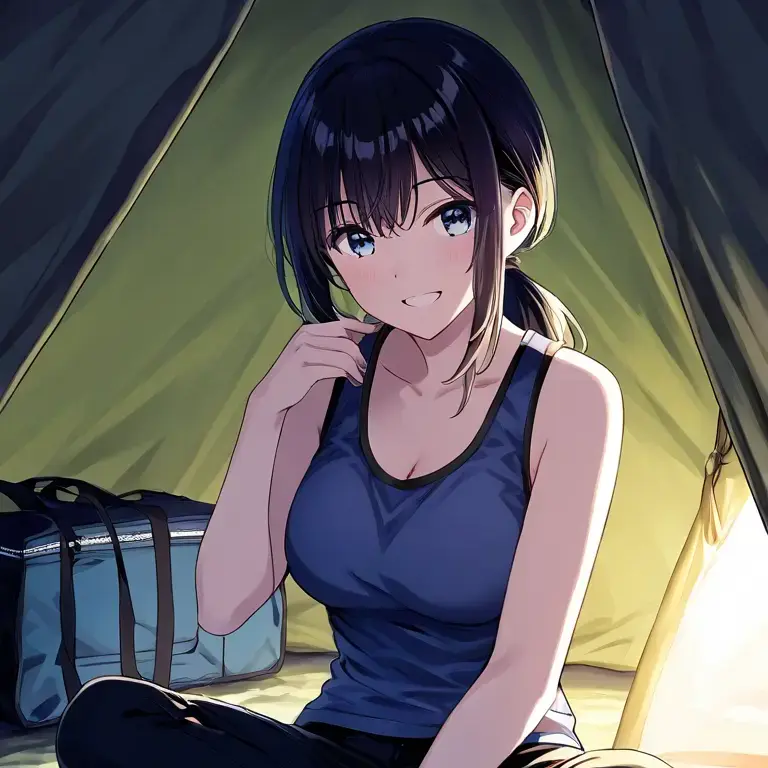 RainyFossa2027의 軍隊が一緒な彼女と同じテントで1晩…