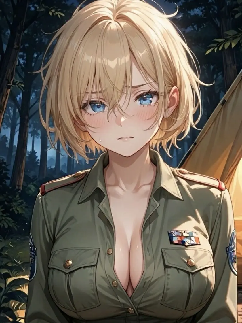 SunnyIce3866의 深夜、貴族のテントから出てきた女上官..