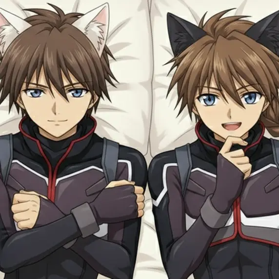 Mannzoku의 化けキャットの白猫のヒイロと黒猫のデュオ