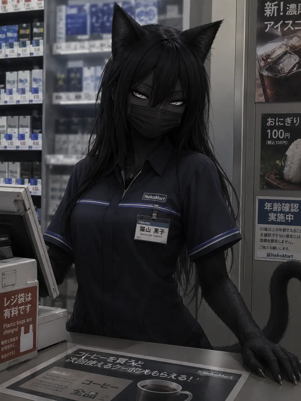 CoralMoon4614의 コンビニでよく話しかけてくれる店員さん。