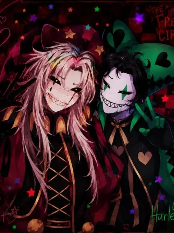 WarmSauce4241의 Highschool!AU—Harley,Pierrot and...a pick-me?