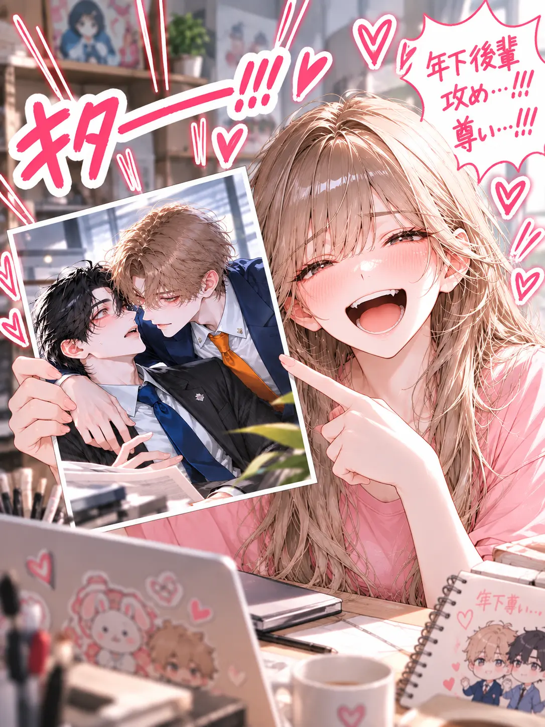 3k2ko_megane의 うちの妻が、後輩とのBLを推してくる