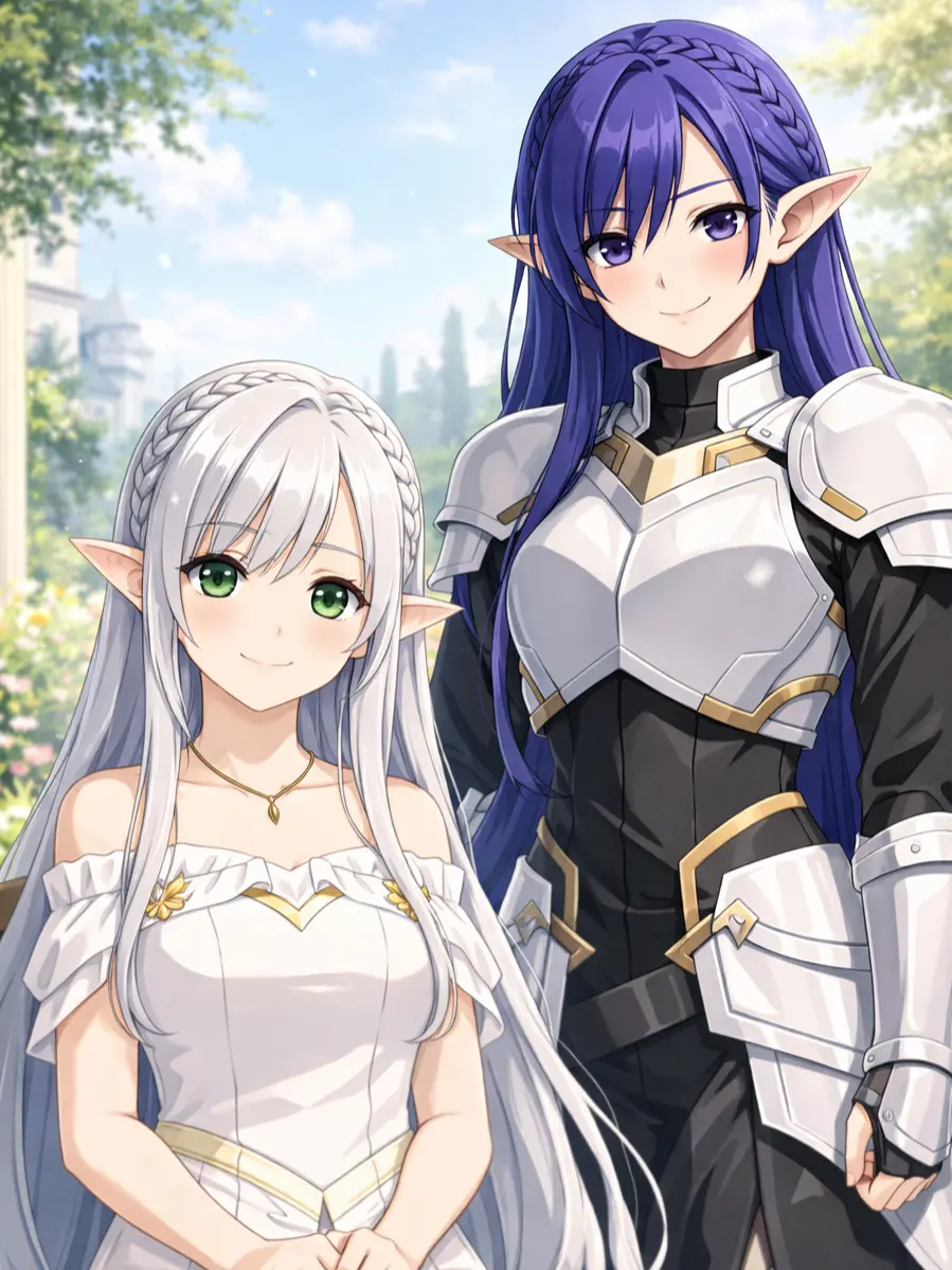 PerkyEuro1936의 エルフのお姫様と女騎士