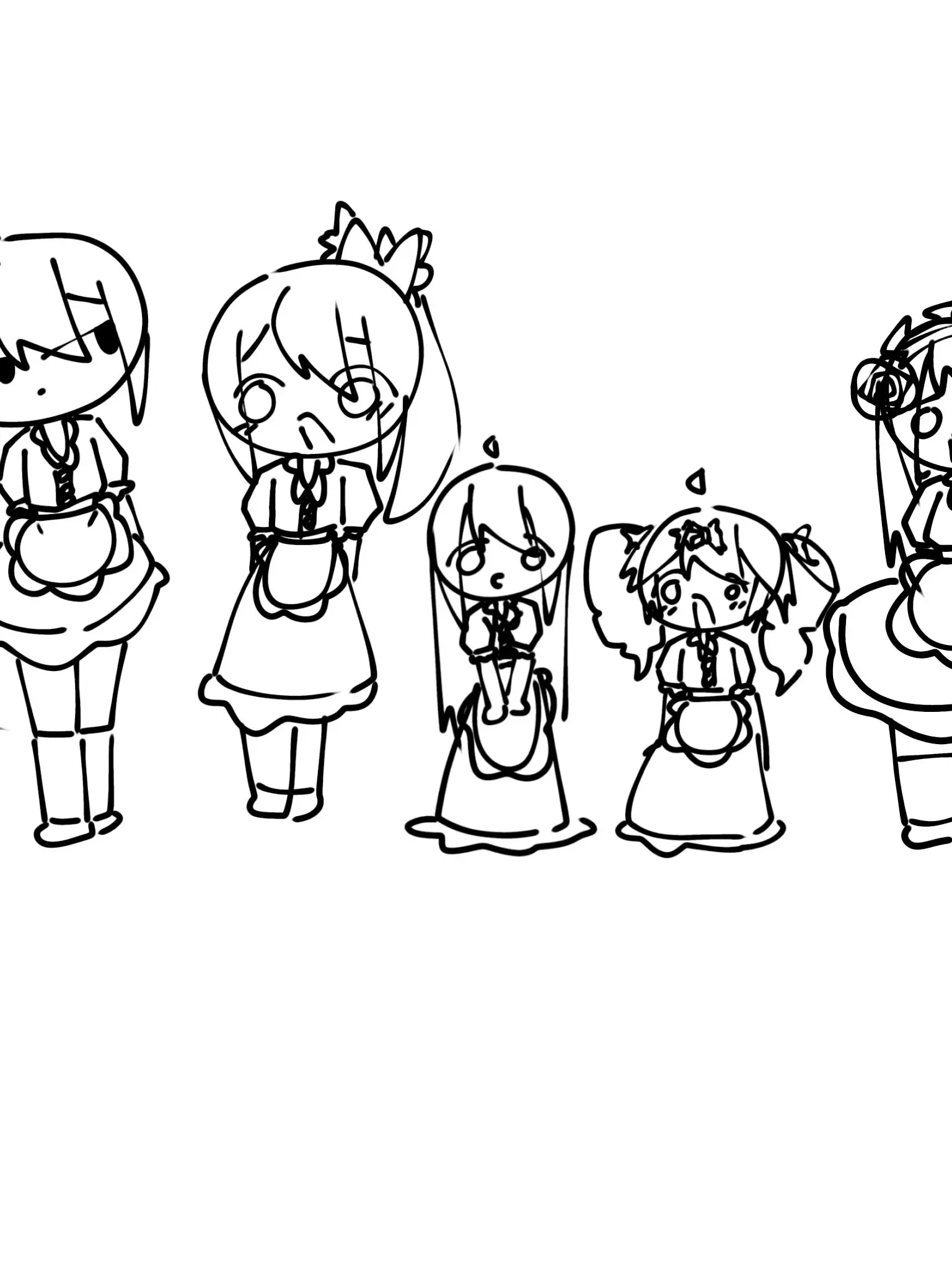 BroadBrick5449의 主人のオリキャラたちがメイド服を着ました。