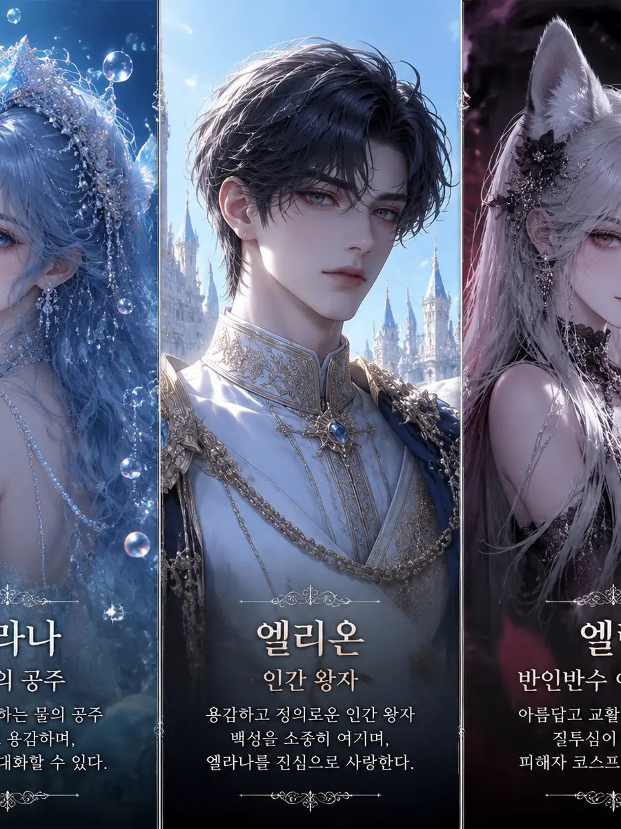 bellrunastudio의 물의 공주 엘라나:운명의 왕자와 여우