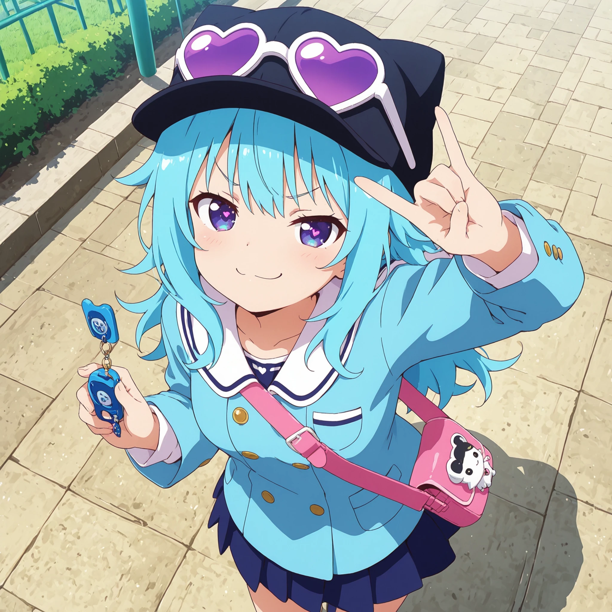 防犯ブザーを鳴らそうとするメスガキ