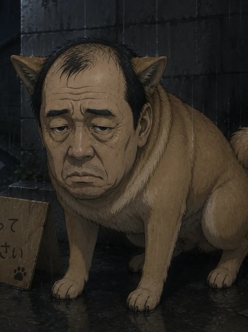 810senpai114514의 雨の日に見つけた人面犬