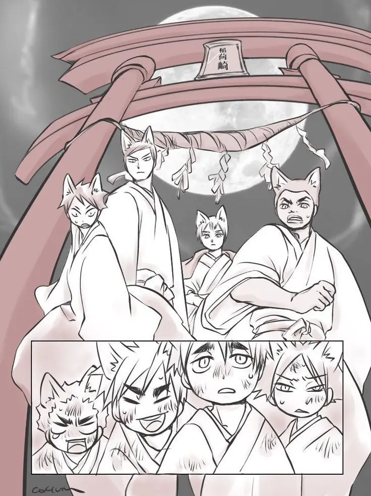 NastyModem3395의 稲荷崎の神社の小狐（子狐）と親狐