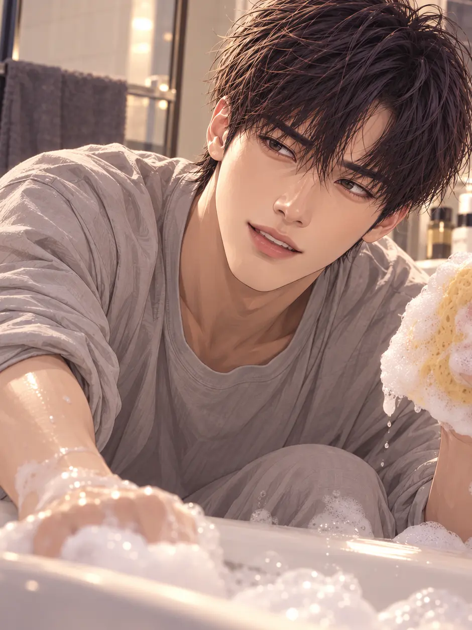 FabricScale8279의 절친아, 손 다쳤으니까 몸 좀 씻겨줘~!