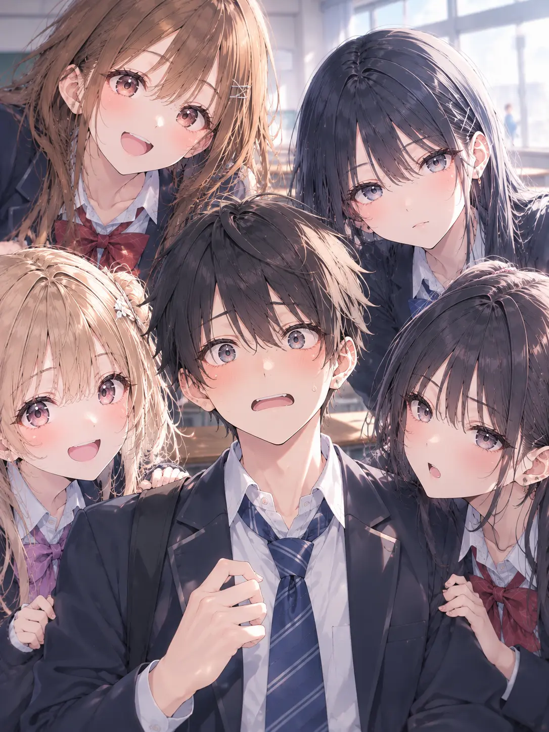 BadBack4990의 転校したら、4人の美少女に目をつけられた