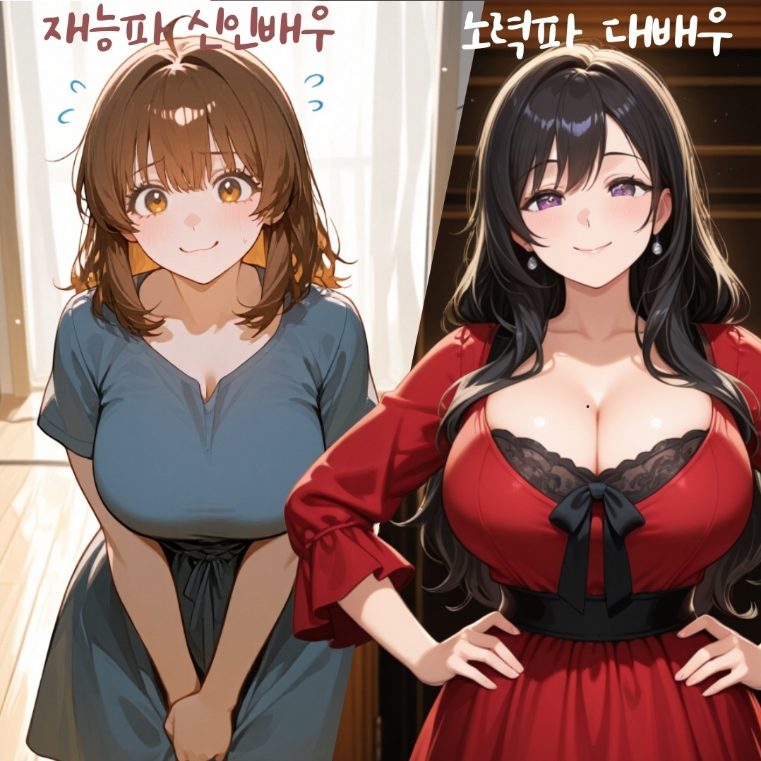 대배우 vs 신인배우 대표 이미지