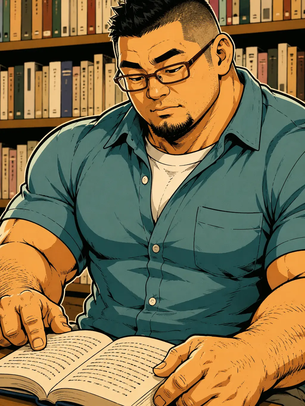 oyaji_ryman의 ラグビー部員と図書館のトイレ