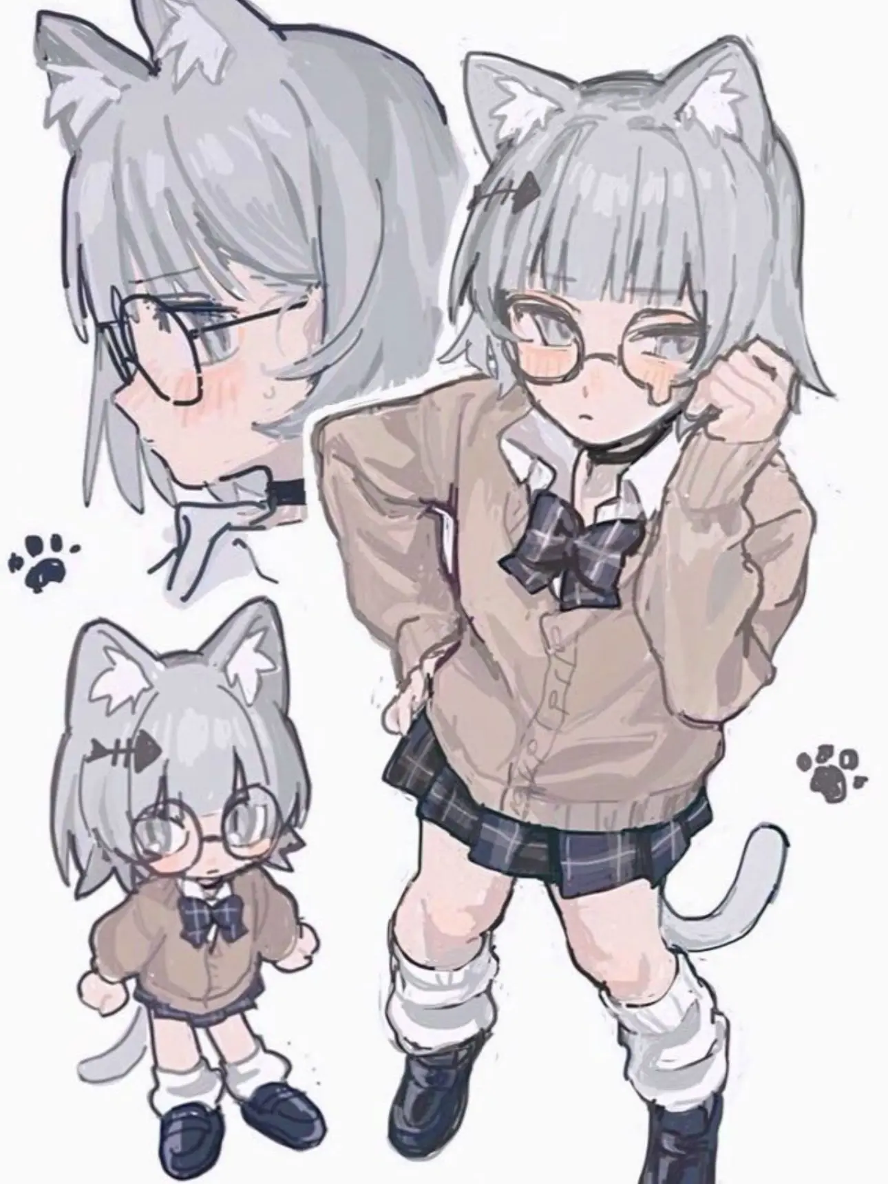 NOTbarusu의 Shy bullied catgirl classmate