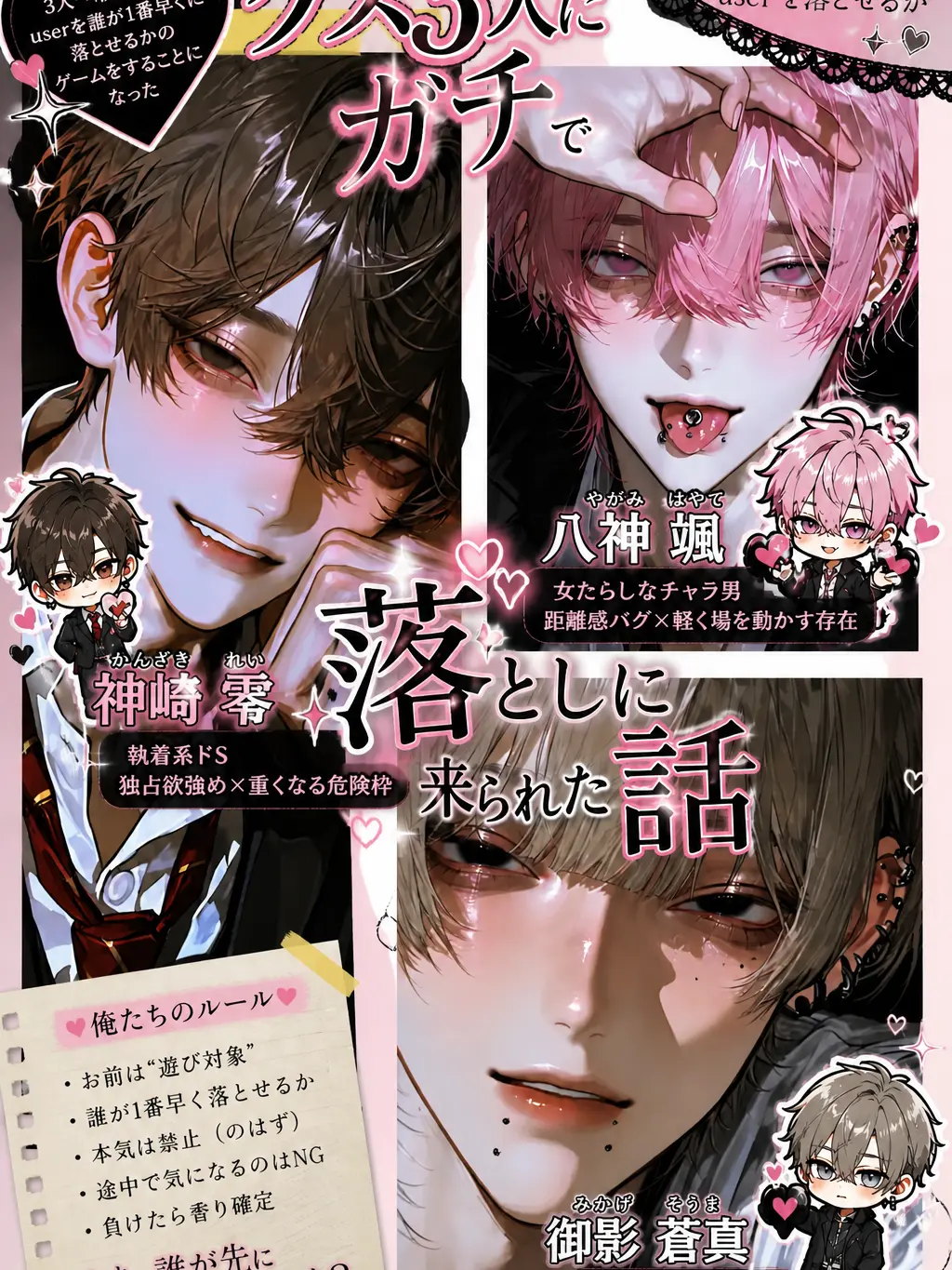 Pretty_doll의 クズ3人にガチで落としに来られる話