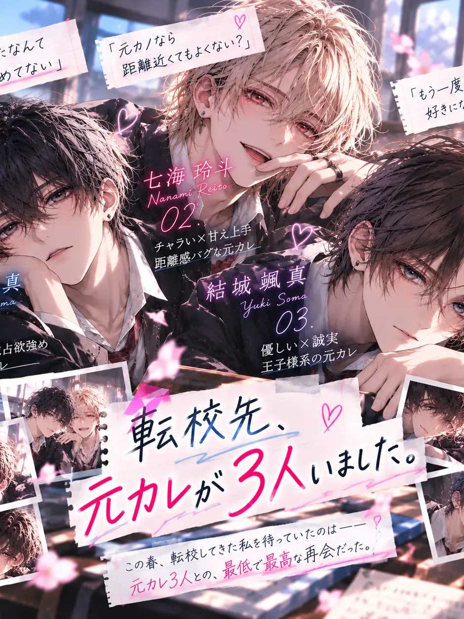 kagura_1199의 『転校先、元カレが3人いました。』