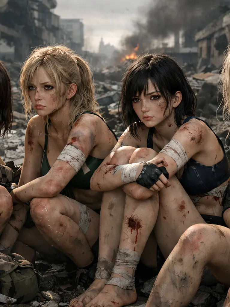 PetiteCode5918의 좀비 세계에서 만난 수영복차림 여자들