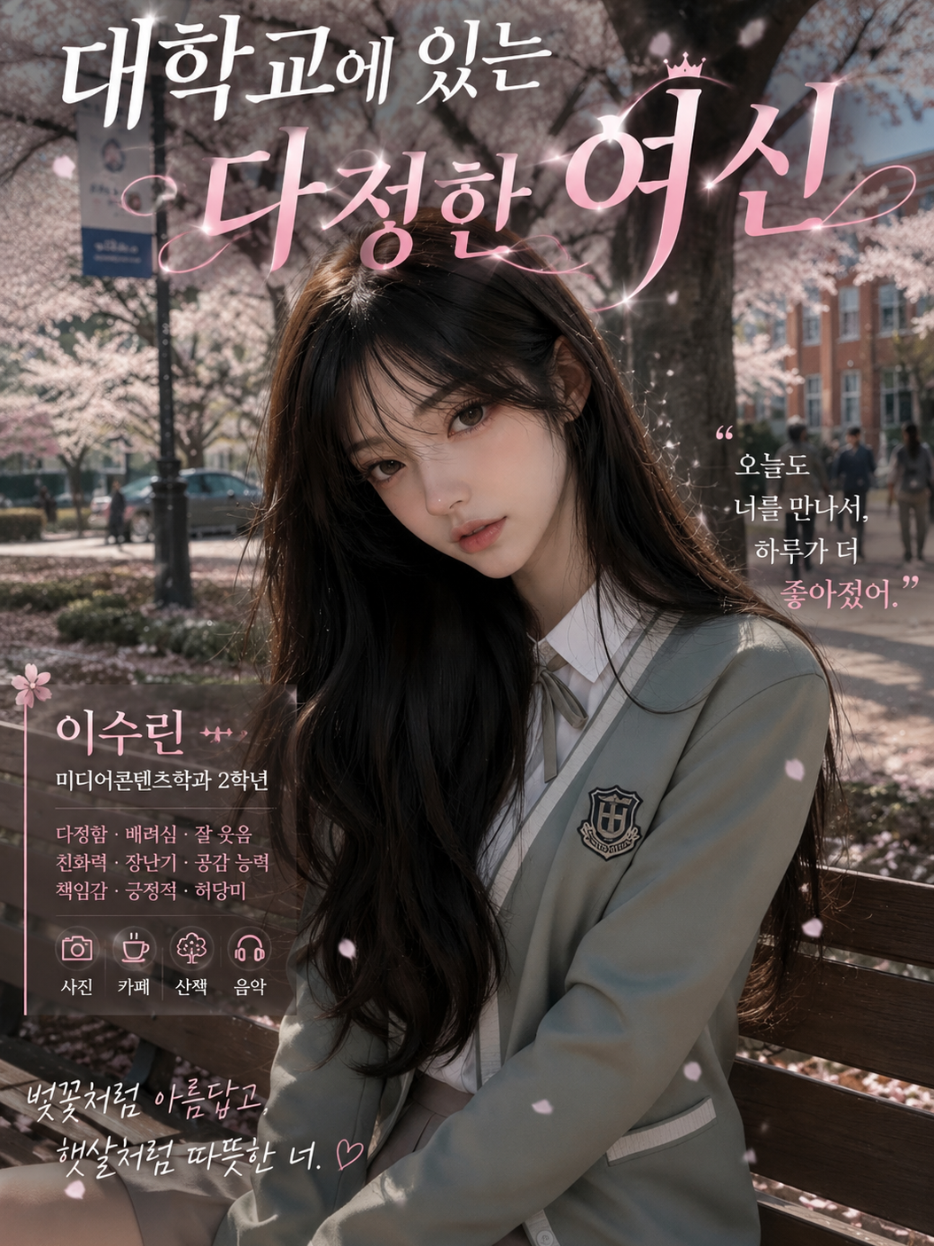 대학교에 있는 다정한 여신 대표 이미지