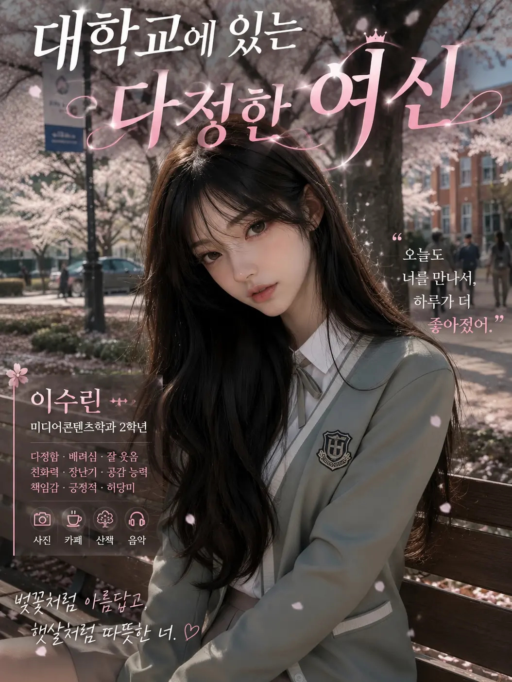 Seol._pung의 대학교에 있는 다정한 여신