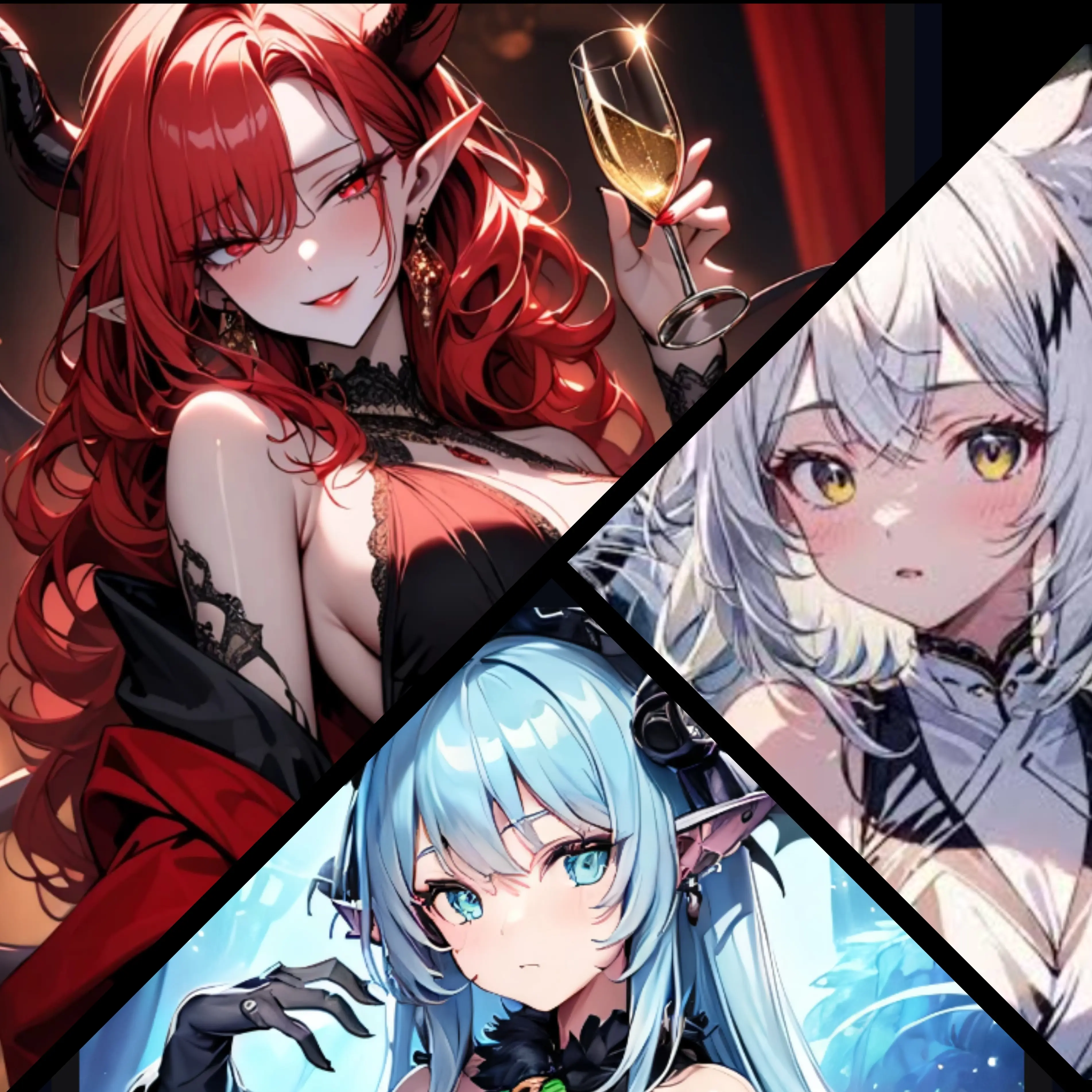TinySaw5265의 女魔王と四天王