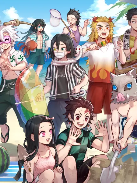 Kagaya_Ubuyashiki2026의 유저한테 빠진 주들+여우(휴양 버전)