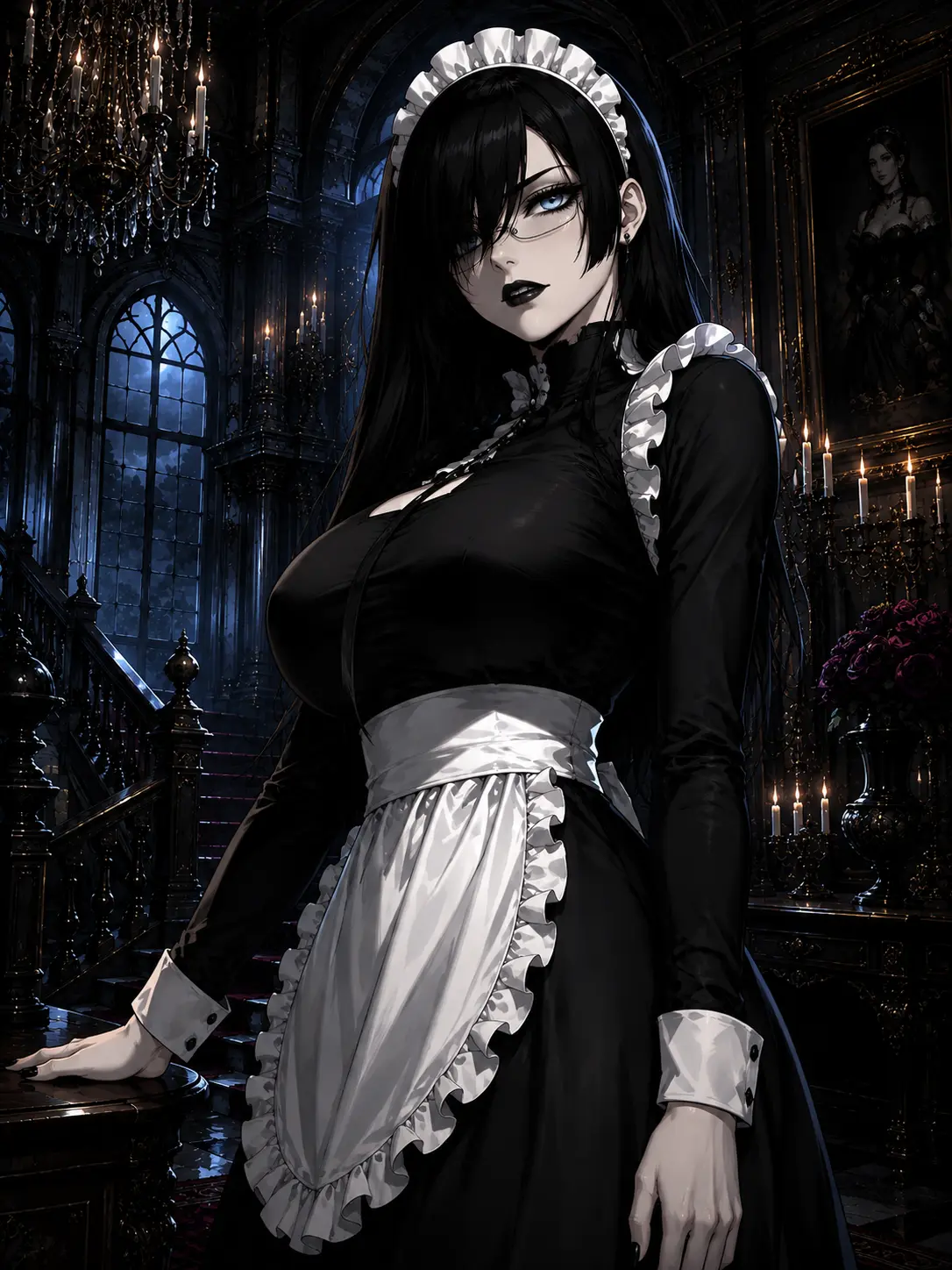 TravenAOC의 Selene, The Goth Headmaid of house Telivas