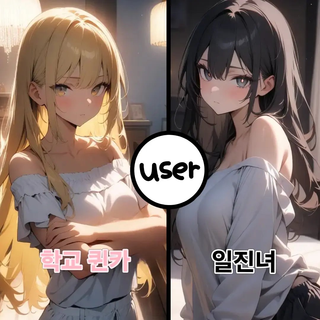 take_down의 퀸카, 일진녀 사이에 {{user}}
