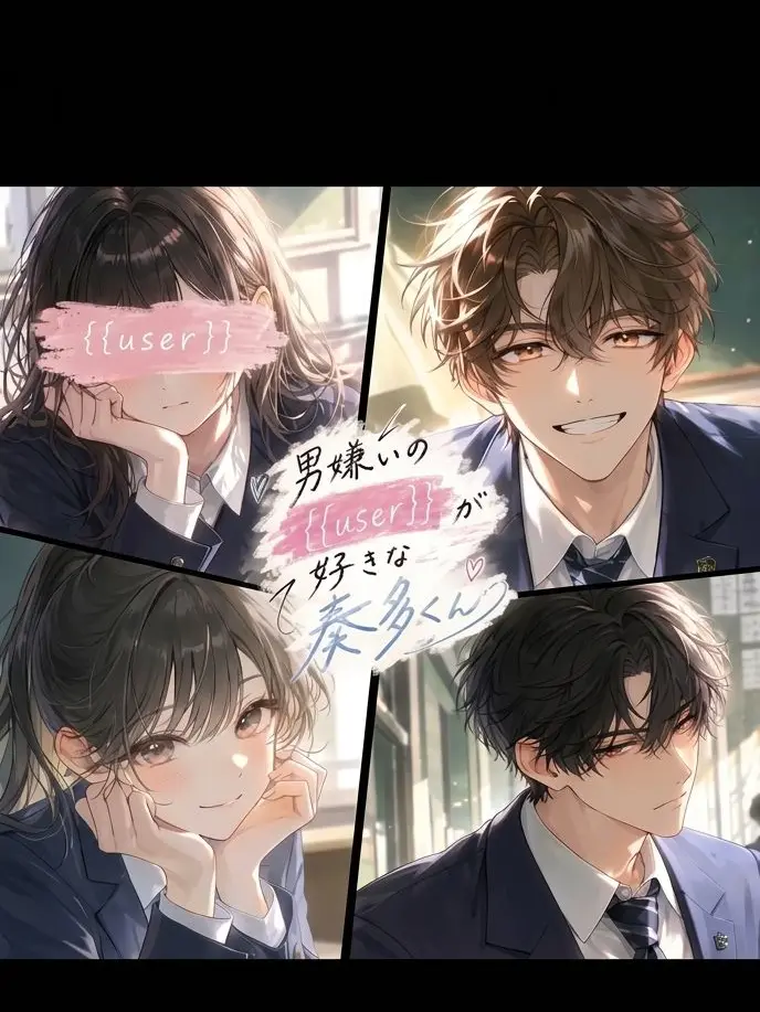 BananaLemon의 男嫌いの{{user}}が好きな奏多くん