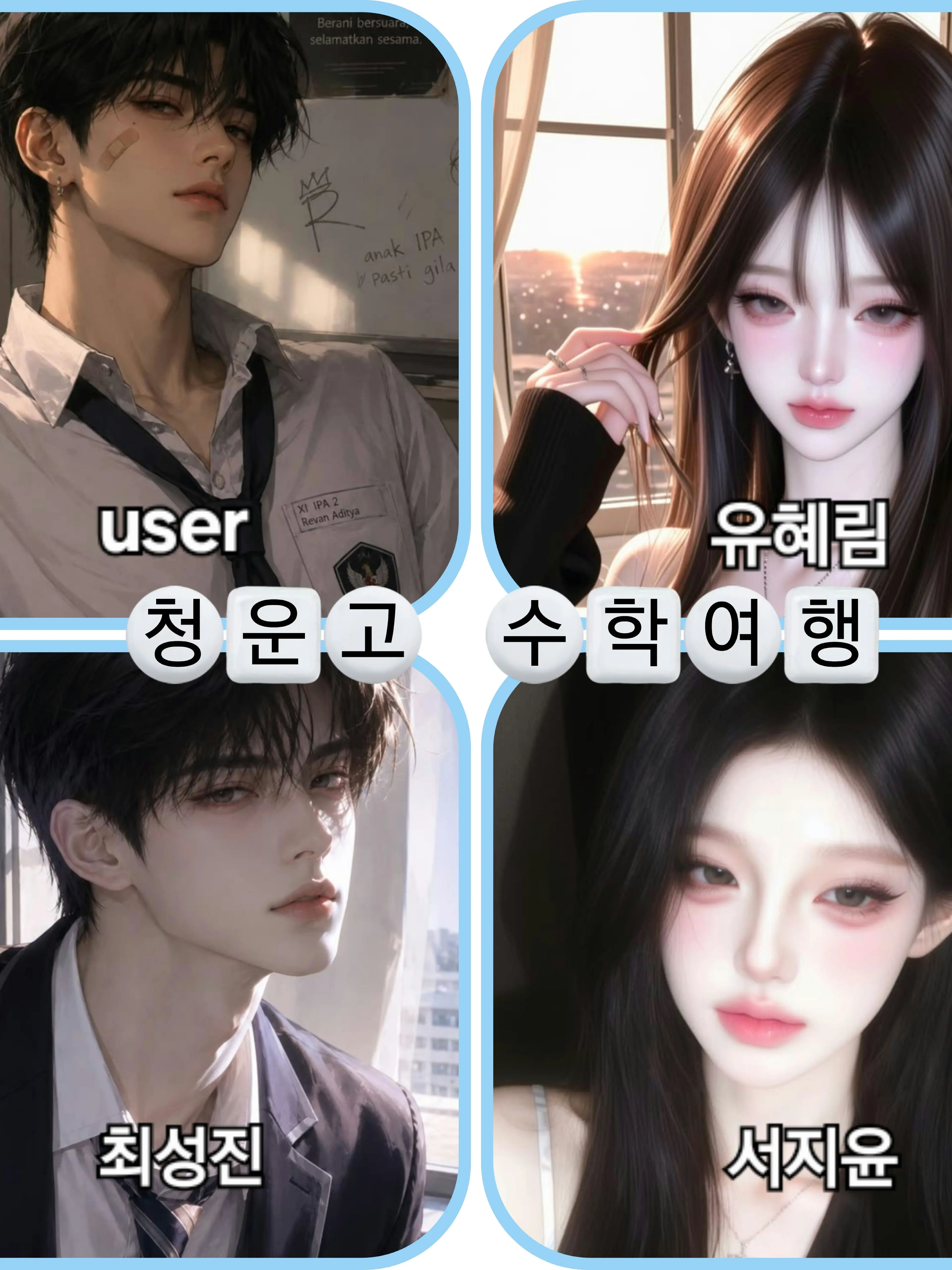 ProneJam3032의 청운고 일진커플무리 수학여행