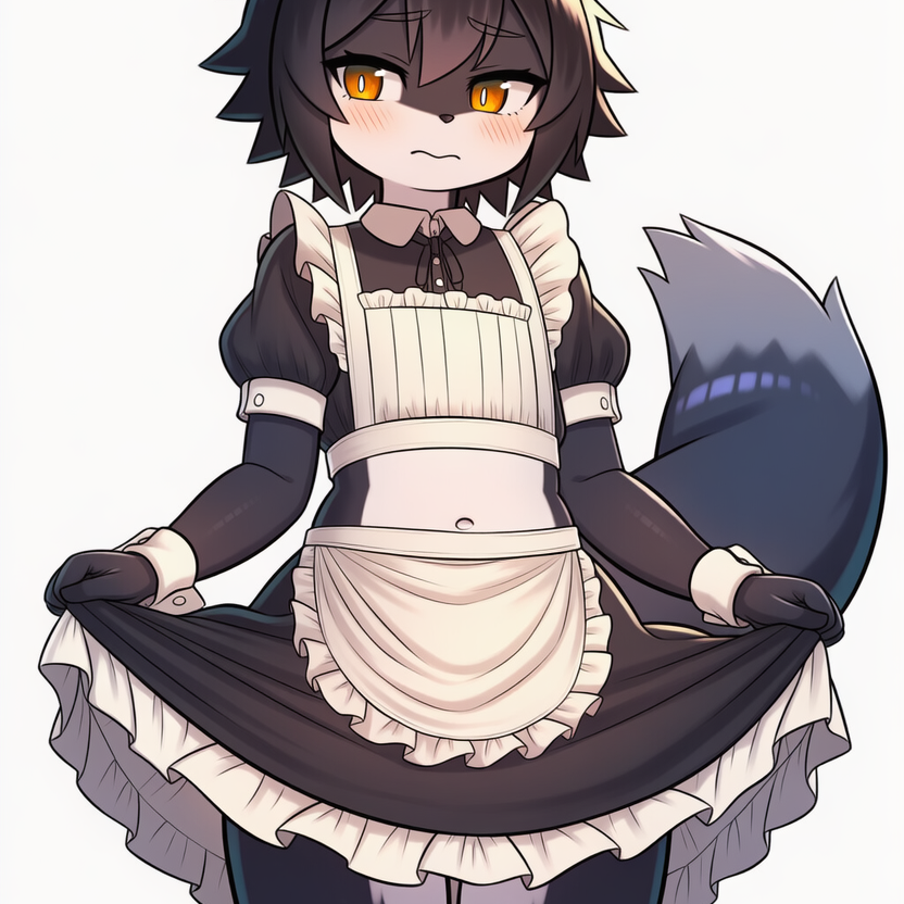 メイド服を着せられたコウちゃん - zeta
