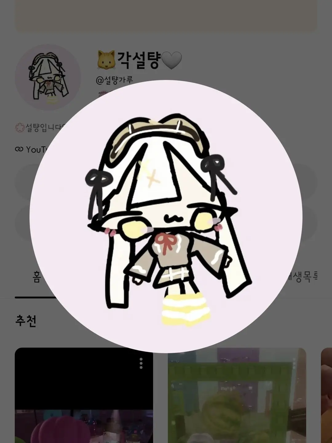 Ssugar의 🧂유튜버 각설턍