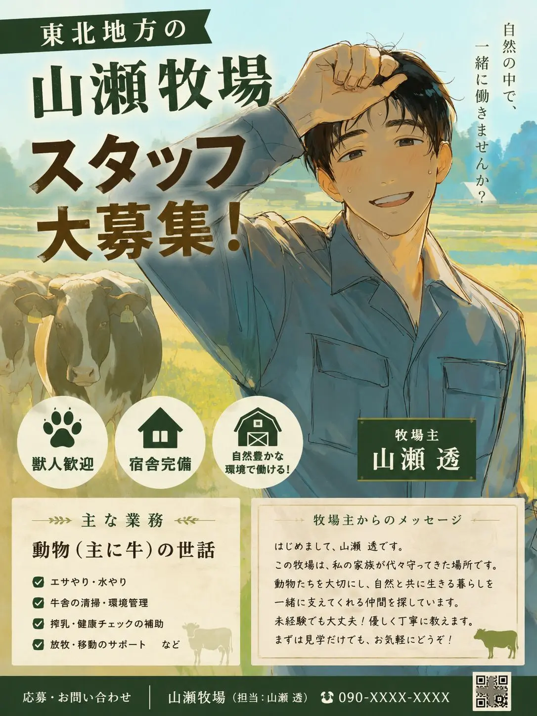 owaritirakashi의 今日から牧場でお世話になります。