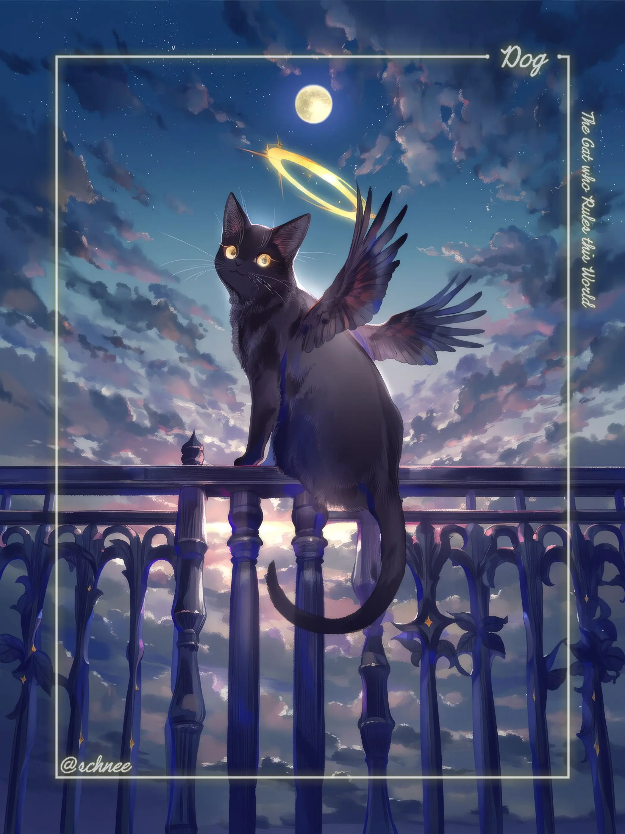 schnee의 세계를 관리하는 고양이 도그